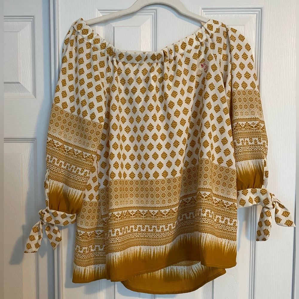 Off shoulder with sleeves